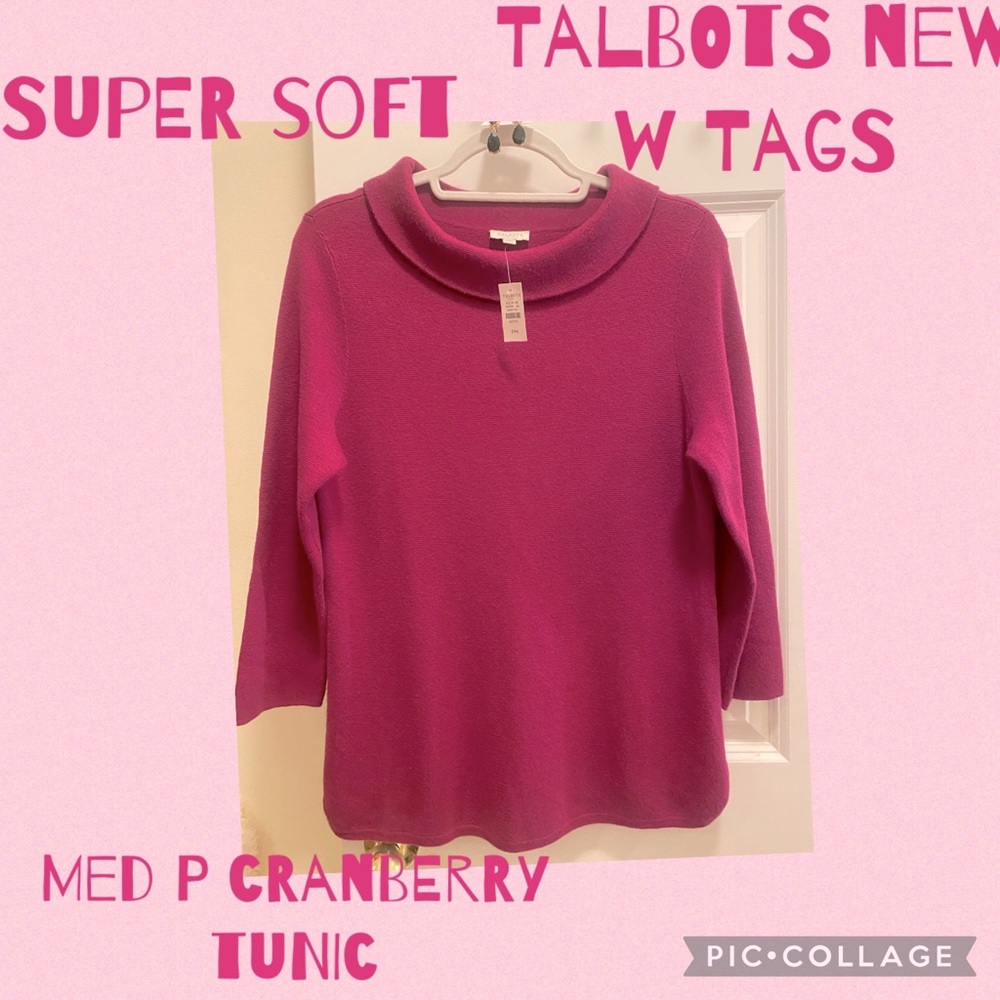 Talbots NEW w tags Ultra soft and flattering cranberry color tunic💓🙌